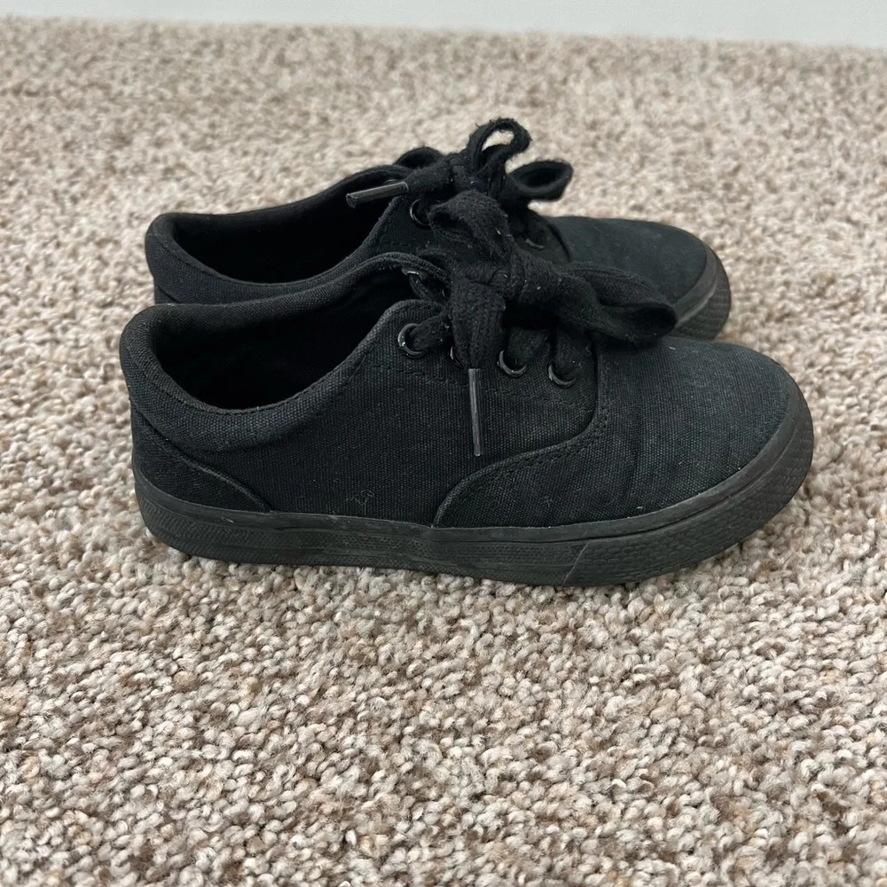 Children’s Place Kids Black Canvas Sneakers 11